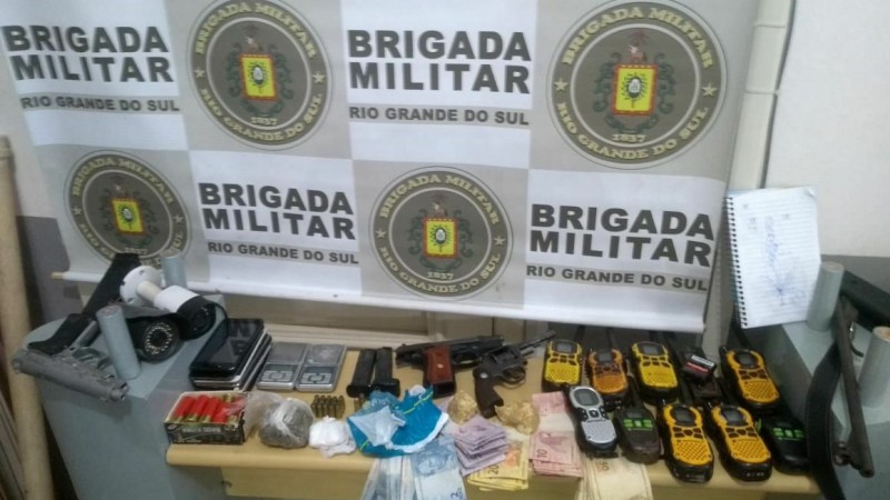 Material apreendido em Erechim.
