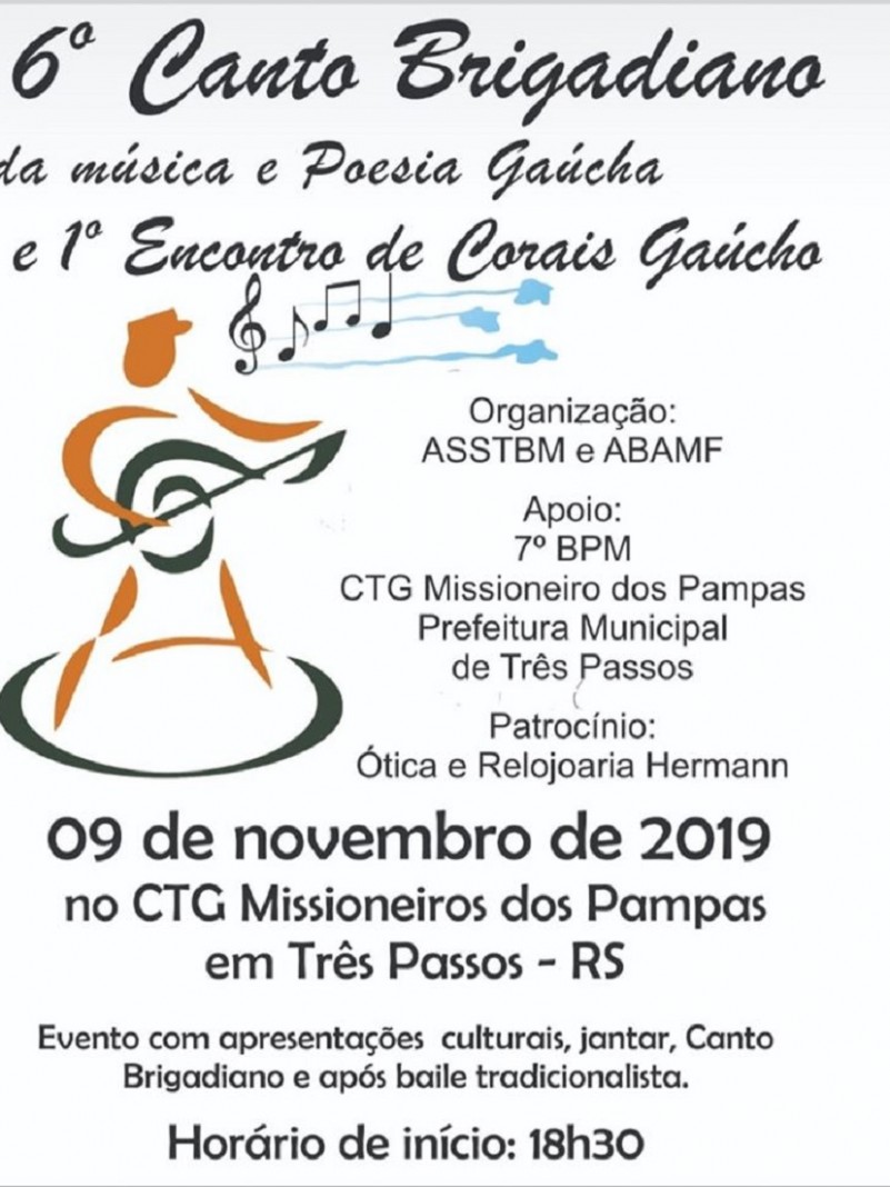 Convite Canto Brigadiano