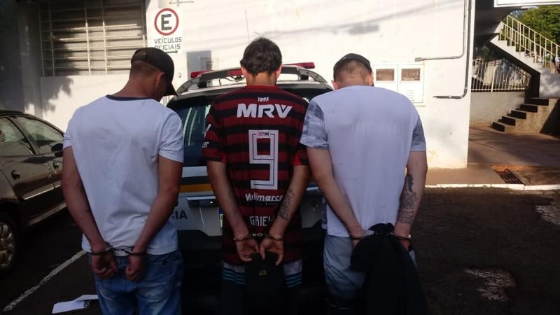 03 Indivíduos algemados presos pela Brigada Militar de Ijuí-RS