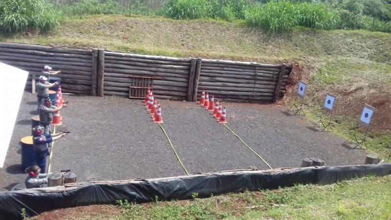 Estande de tiro onde ocorreu a competição de tiro