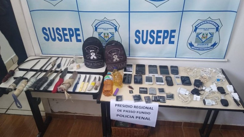 Material Apreendido no Presídio Regional de Passo Fundo