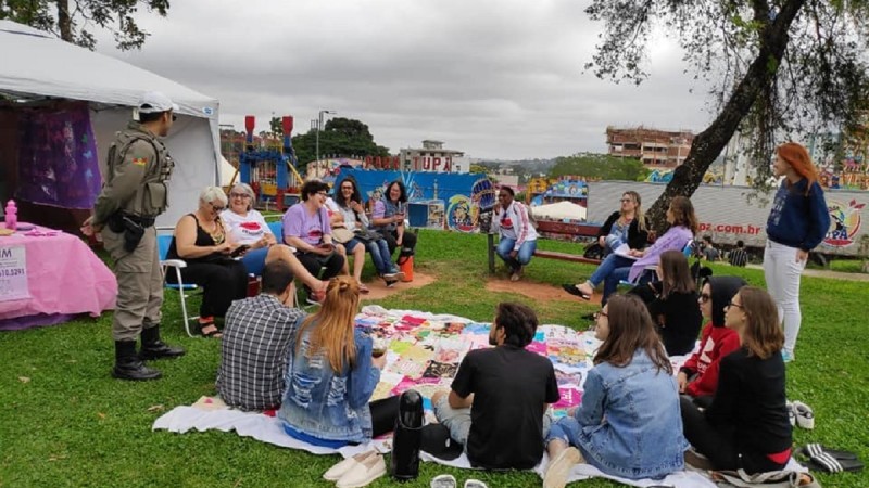 Evento Maria da Penha na Gare em Passo Fundo