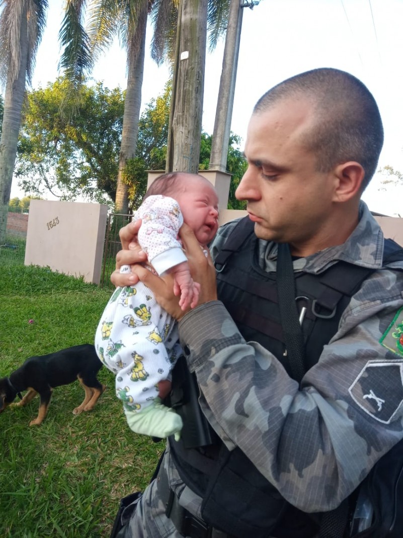 Policial Militar salva bebê em Cachoeira do Sul