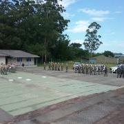 Vista geral da solenidade no pátio do 8º BPM