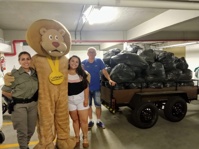 Mascote do Instituto do Câncer recebeu colaboradores