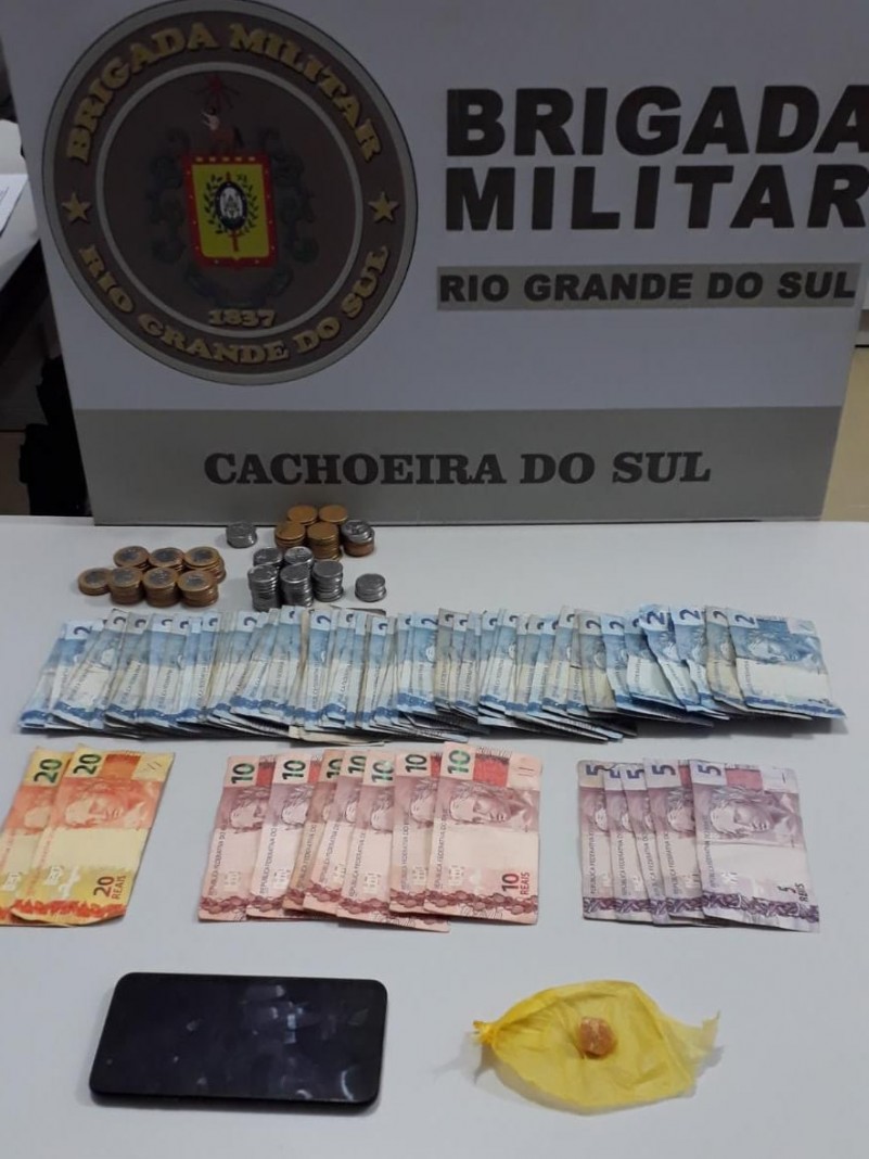 BM de Cachoeira do Sul prende homem por tráfico de drogas