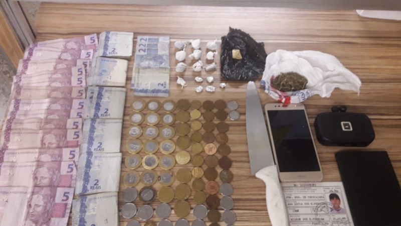 Materiais apreendidos