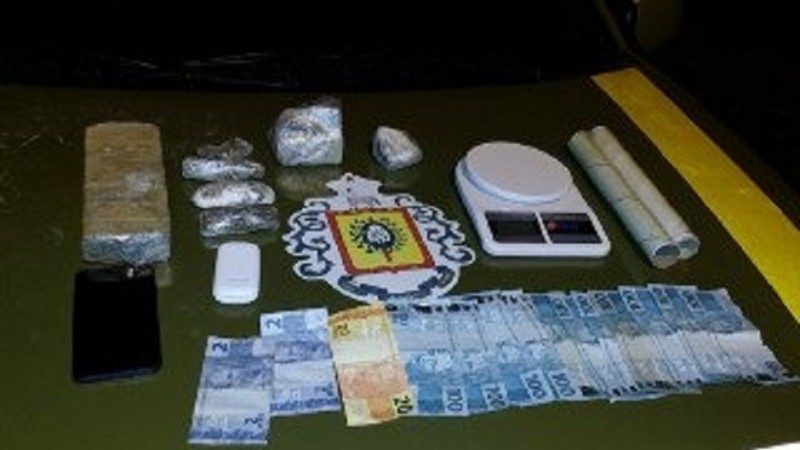 droga, dinheiro, celular