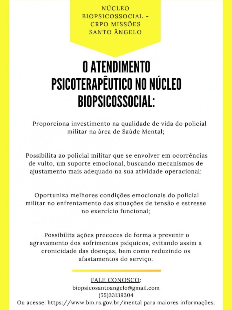 Atendimento Psicoterapêutico CRPO Missões
