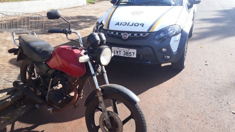 7°BPM RECUPERA MOTOCICLETA EM SITUAÇÃO DE FURTO EM SÃO MARTINHO