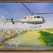 Comandante-Geral da BM recebe duas obras do pintor Soldatelli que também é mecânico de aviação da Instituição