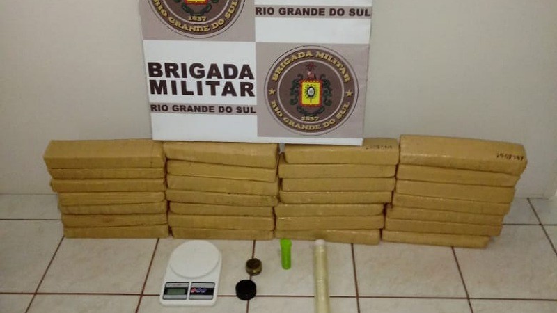 Droga apreendida em Três Passos