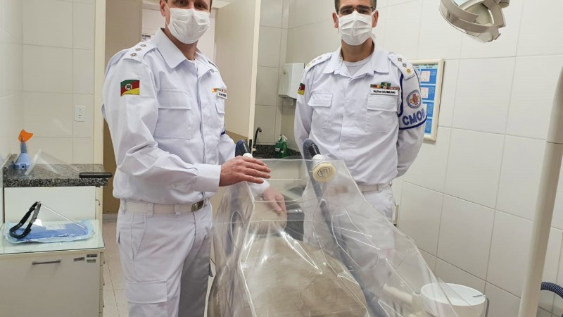Dispositivo criado por Oficiais da Saúde da BM para atendimento a pacientes durante pandemia