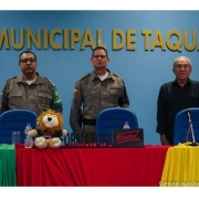 Prof Edmar com Comandante do 32º BPM