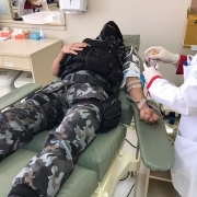 1ºBPChq realiza doação de sangue em Porto Alegre