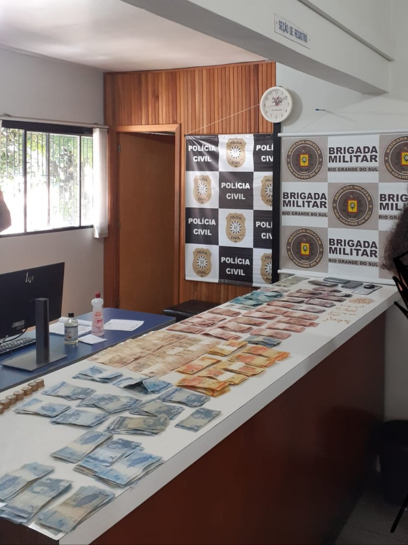 Material apreendido na ocorrência