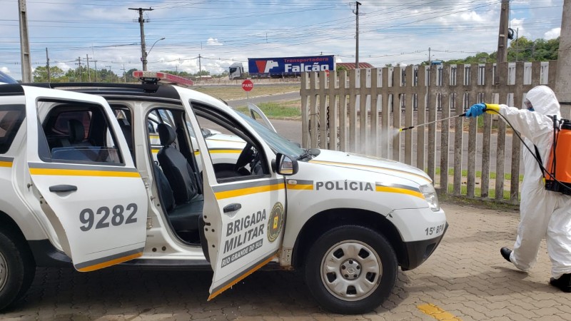 Higienização das viaturas