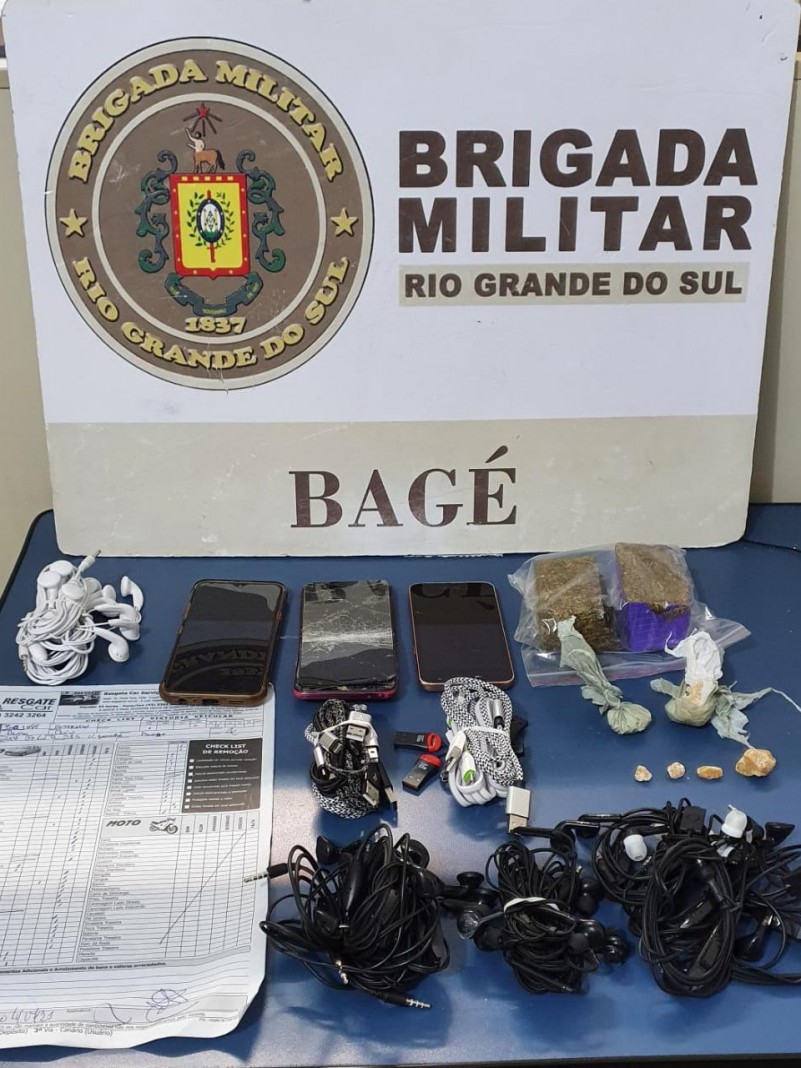 celulares, cabos e drogas