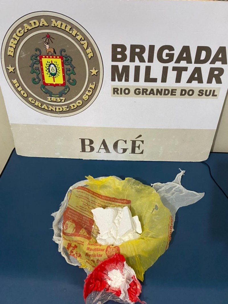porção de cocaína