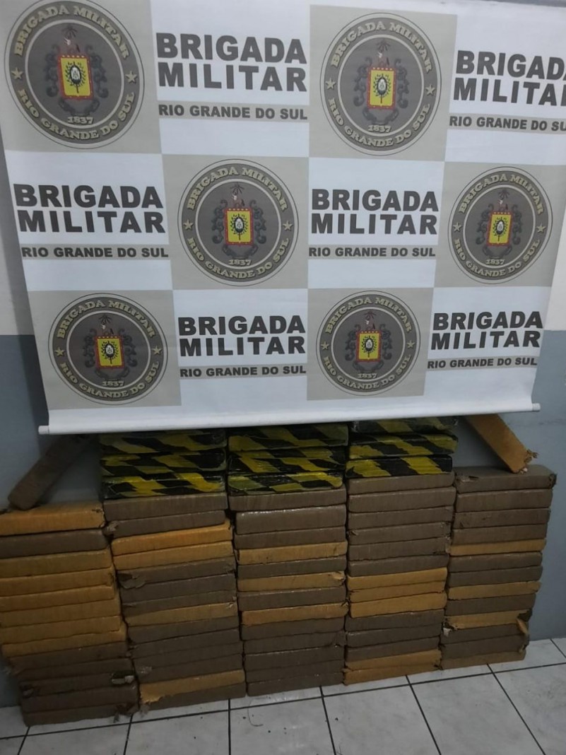 79 tabletes de maconha apreendidos em Bom Progresso