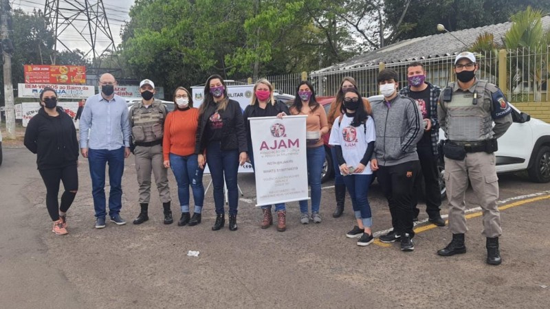 Ação foi desenvolvida pela Patrulha Maria da Penha do 26º BPM e Associação de Justiça e Apoio às Mulheres - AJAM.