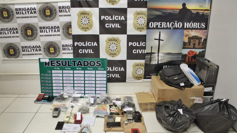 Materiais apreendidos