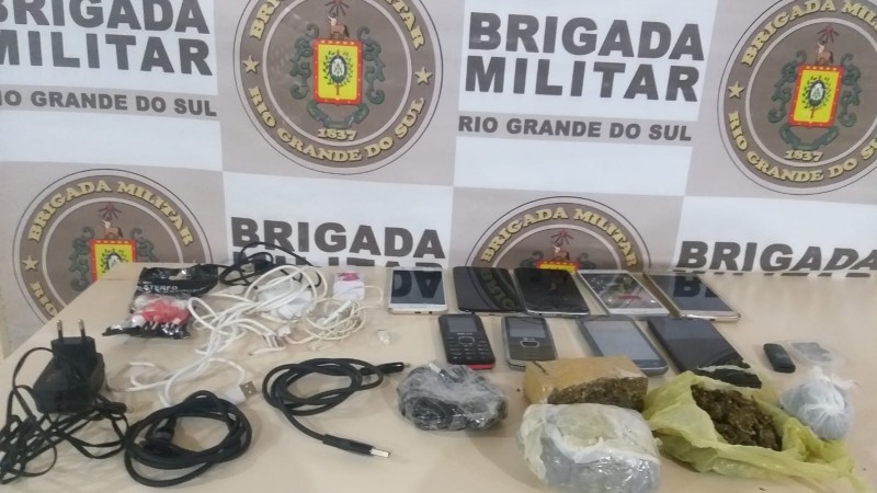 Materiais apreendidos