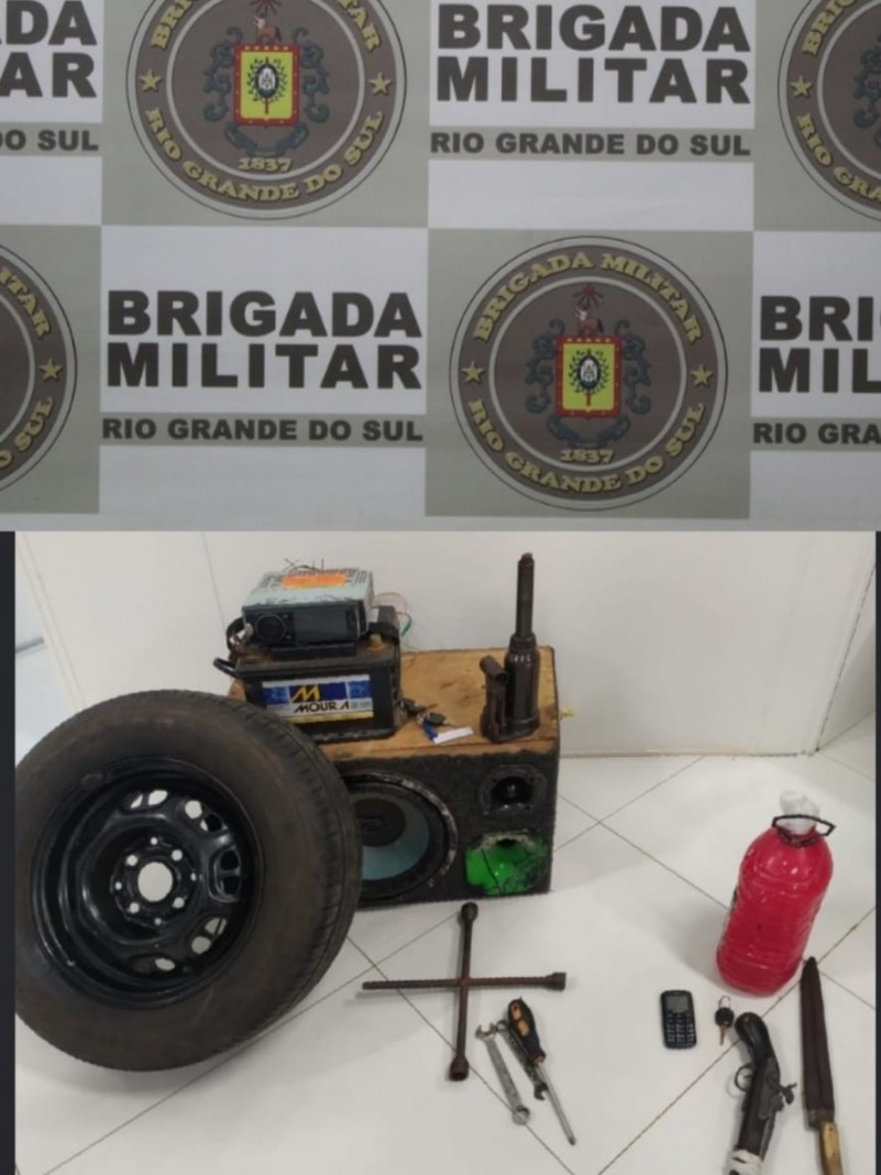 Materiais apreendidos