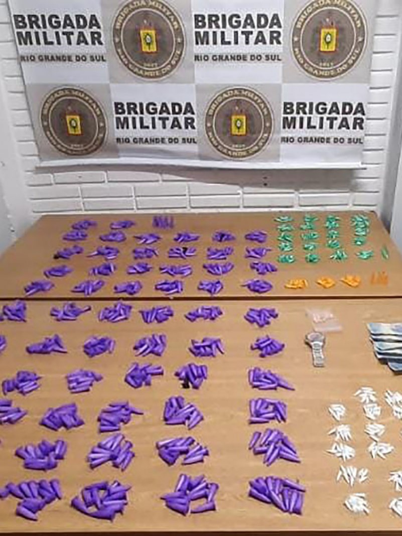 Homem é preso pela Brigada Militar com mais de 1000 pinos de cocaína