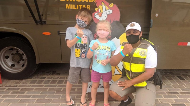 PM na BMC Torres com irmãos encontrados