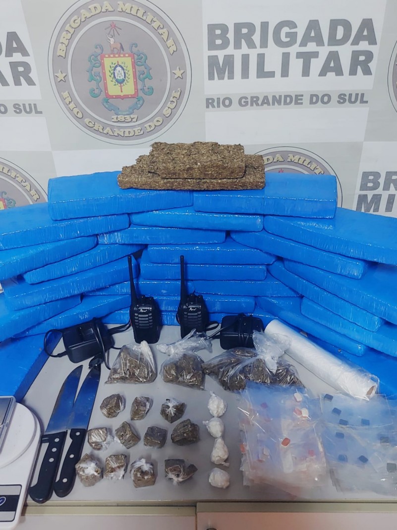 Drogas apreendidas em Tramandaí