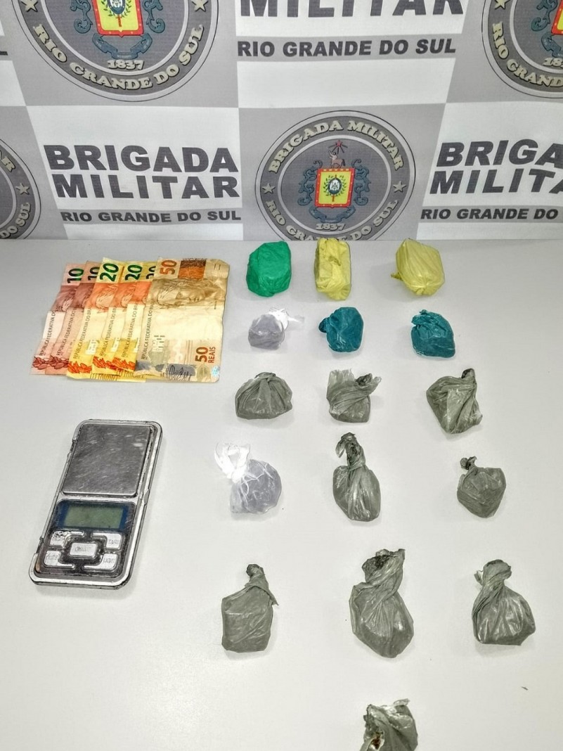 BM de Cachoeira do Sul efetua prisão por tráfico de drogas