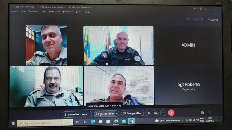 Comando Regional do Vale do Rio Pardo e Comando Ambiental da Brigada Militar realizam videoconferência