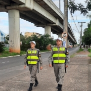 Alunos em patrulhamento 