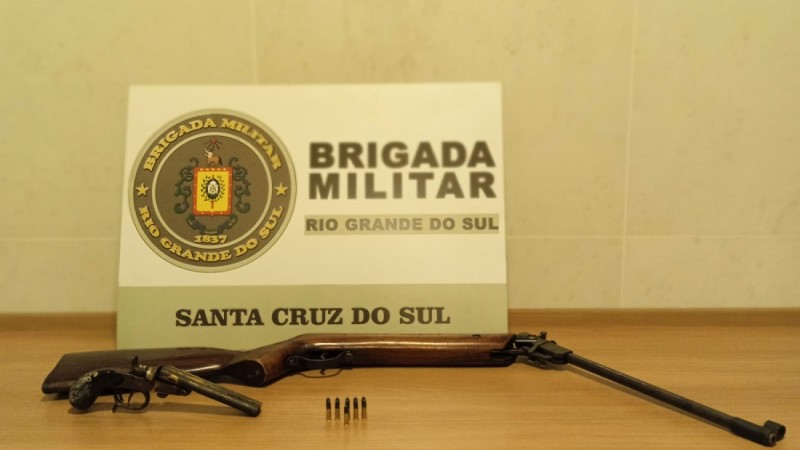 BM de Santa Cruz do Sul realiza prisão de homem por porte ilegal de arma de fogo