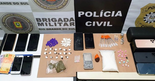 Material apreendido em Teutônia