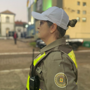 Policial Militar realiza policiamento a pé na 22ª Fenarroz