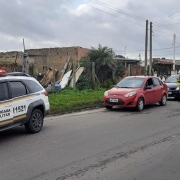 Brigada Militar realizando barreira de trânsito