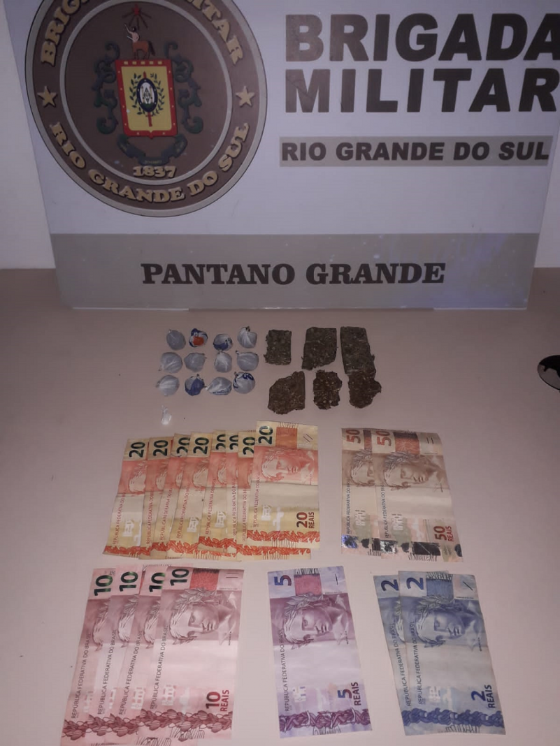 Prisão trafico de drogas   BM Pantano Grande