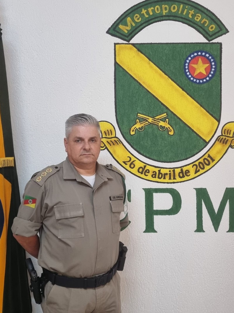 Imagem do comandante do CPM, coronel Márcio de Azevedo Gonçalves.