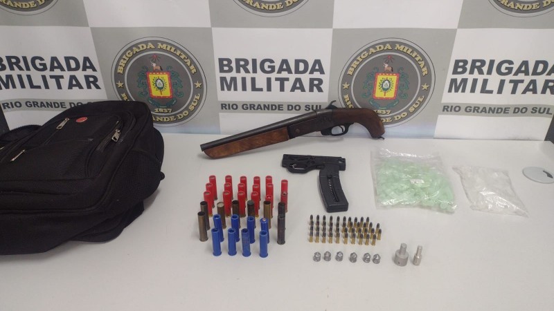 apreensão de arma de fogo calibre.32 e munições