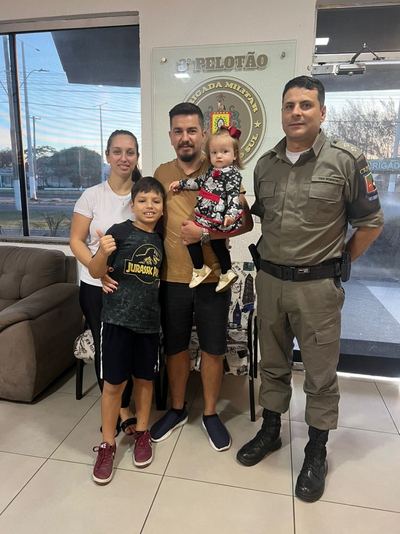 Pais da menina agradeceram trabalho de salvamento da BM