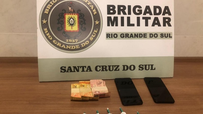 BM de Santa Cruz do Sul realiza prisão por tráfico de drogas