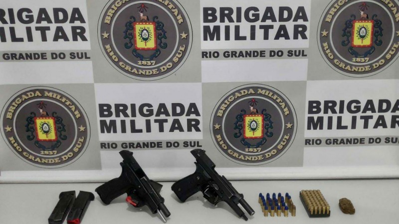 Armas apreendidas em ocorrência de homicídio