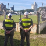 BM garante a segurança em partida de futebol da 1ª fase do Gauchão no Estádio dos Plátanos,