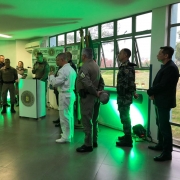 Comandante-geral da BM coronel Feoli discursando ao público presente na solenidade. 