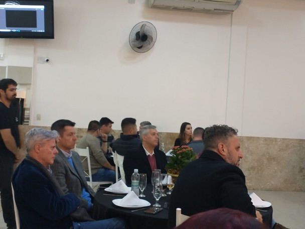 Delegado Eduardo Hartz e Prefeito de Portão no Jantar do CONSEPRO Portão