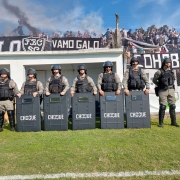 BM atuando em partida de futebol