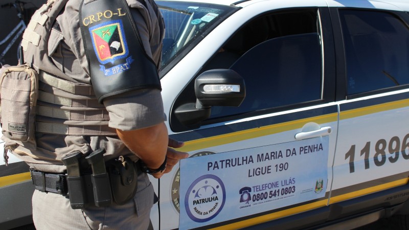 Operação Shamar em Torres - Policial integrante da patrulha Maria da Penha e viatura