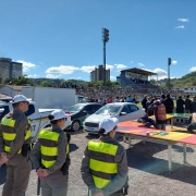 BM garante a segurança em partida de futebol no Estádio dos Plátanos
